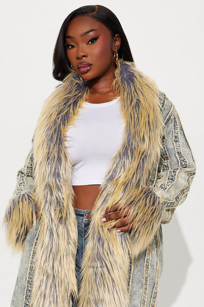 Trench en Denim Lave-Moi Pas - Lavage Vintage