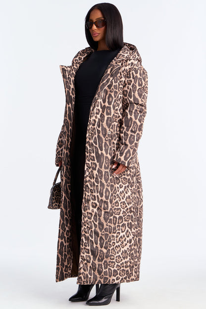 Manteau Puffer Léopard Lilith - Léopard