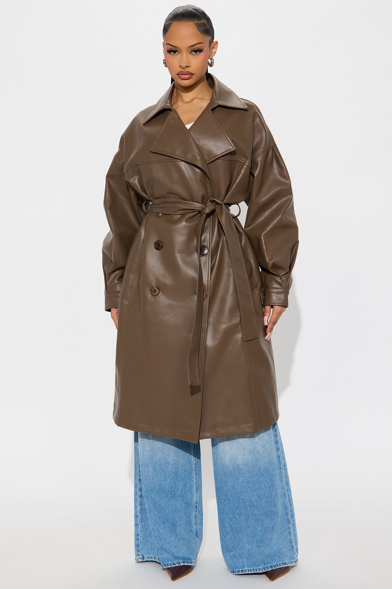 Trench en Similicuir Celeste - Marron