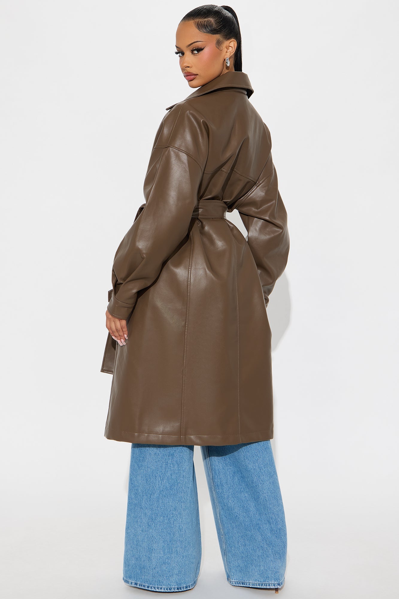 Trench en Similicuir Celeste - Marron
