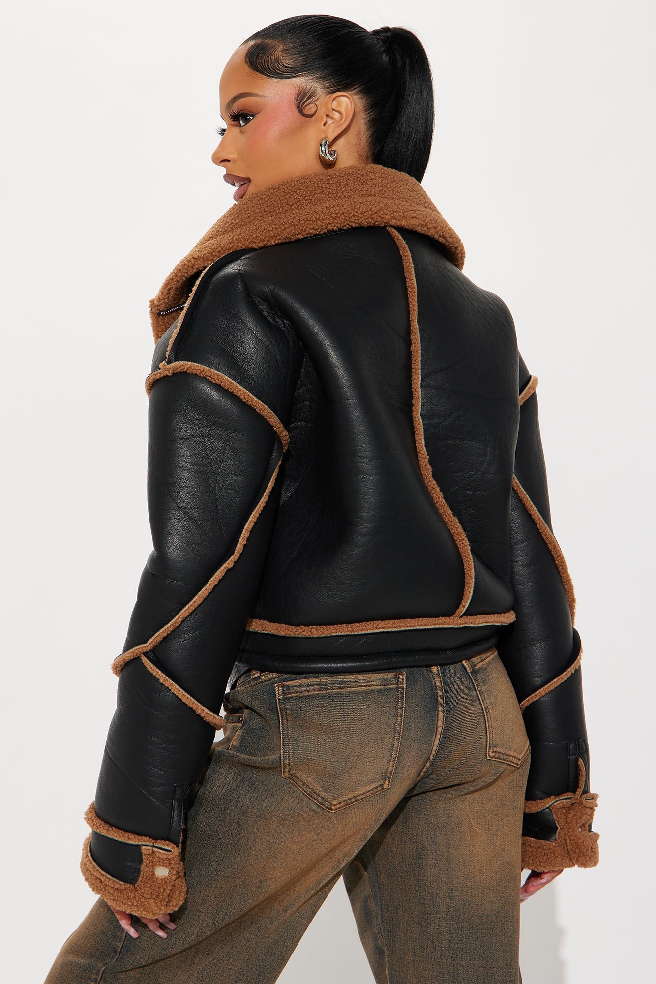 Veste en Mouton Shearling - Noir