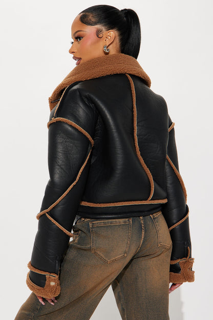 Veste en Mouton Shearling - Noir