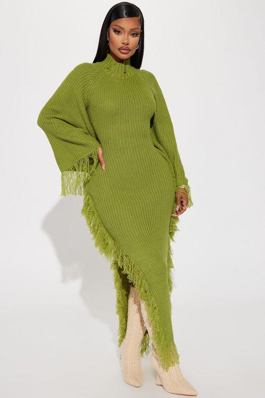 Robe Maxi Pull Venae - Chartreuse
