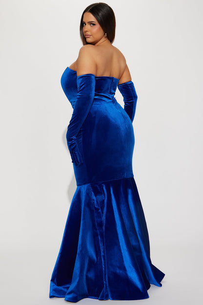 Ensemble de Robe en Velours Stella - Royal