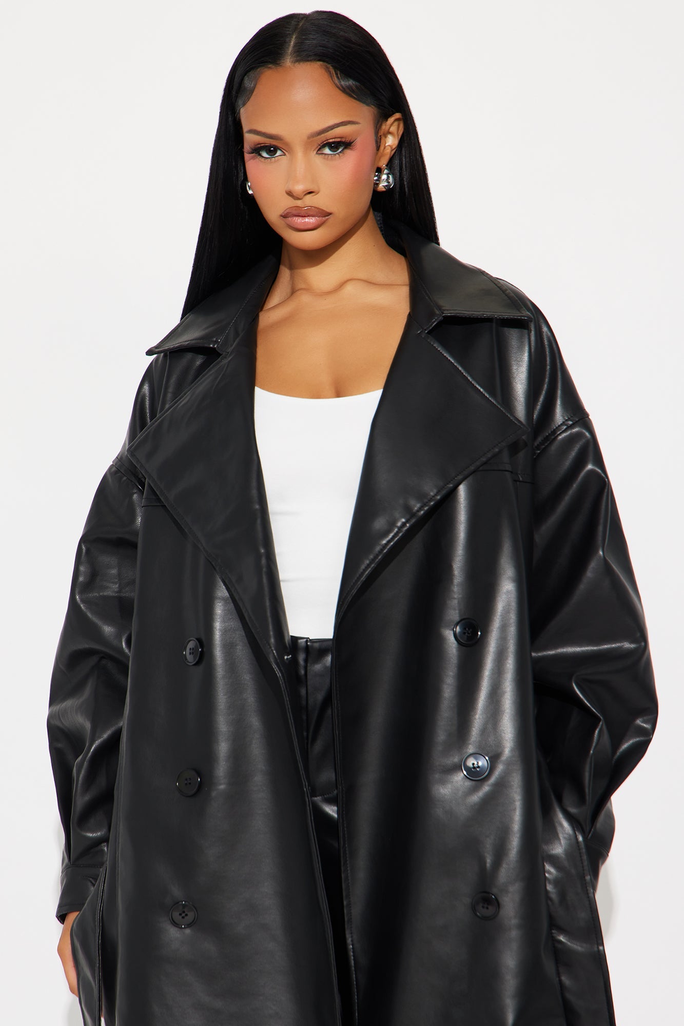 Trench en Similicuir Celeste - Noir