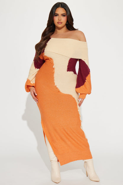 Robe Maxi Pull Ivy - Orange/combo