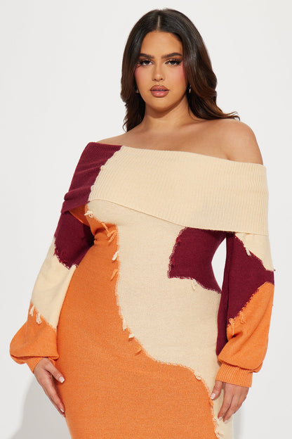 Robe Maxi Pull Ivy - Orange/combo