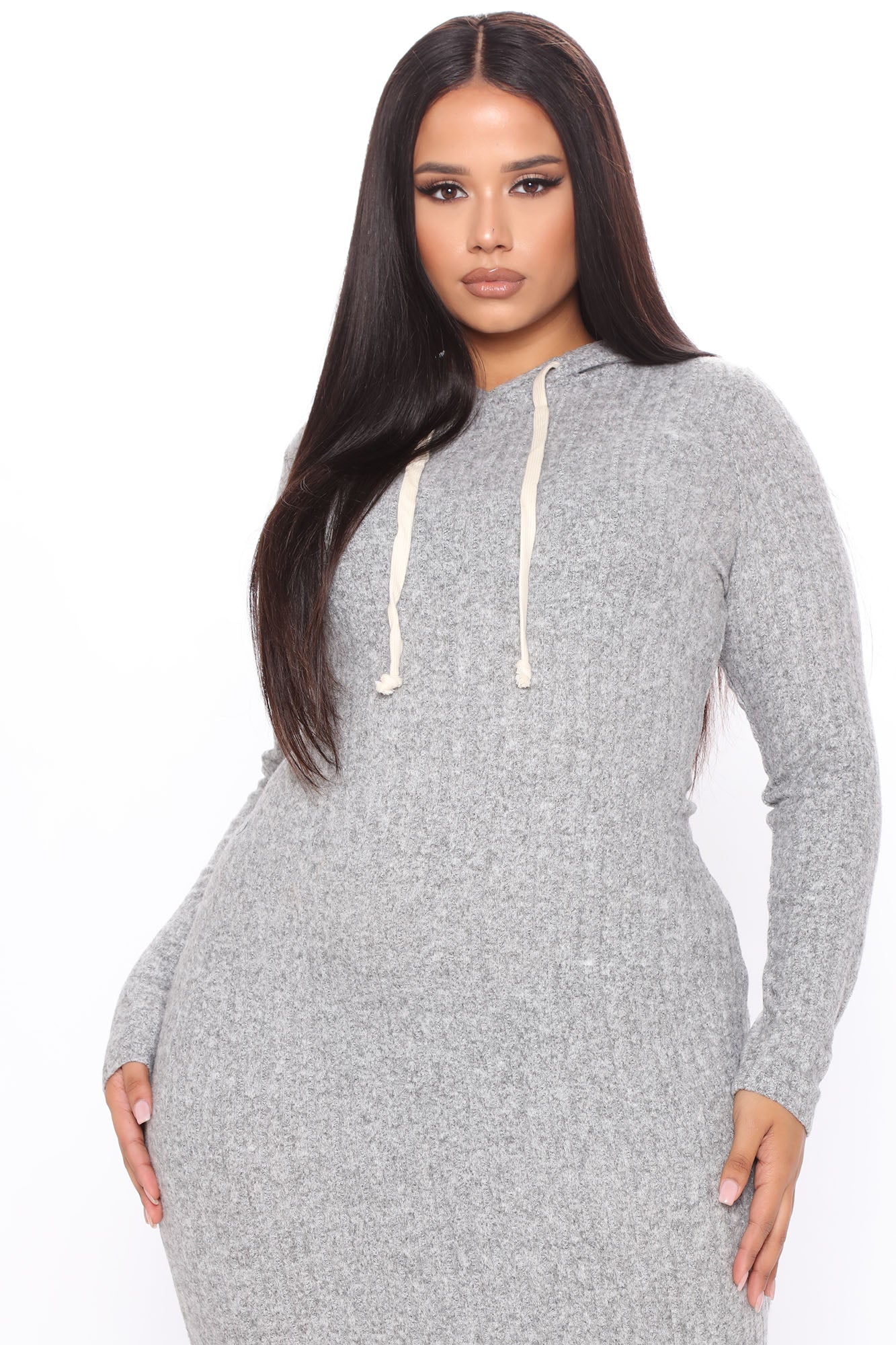 Robe Sweat à Capuche Play By Play - Gris Mélangé