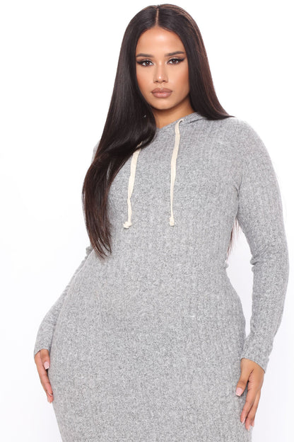 Robe Sweat à Capuche Play By Play - Gris Mélangé