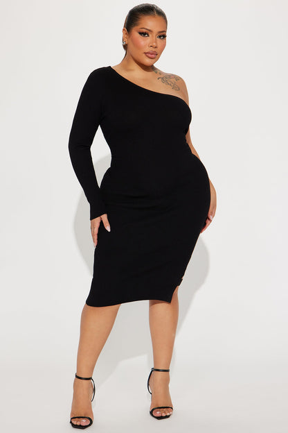 Robe Midi Sweater Kirena - Noir