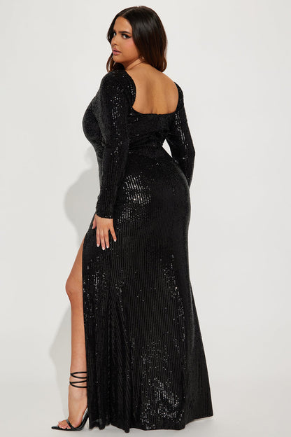 Robe à Paillettes Trisha - Noir