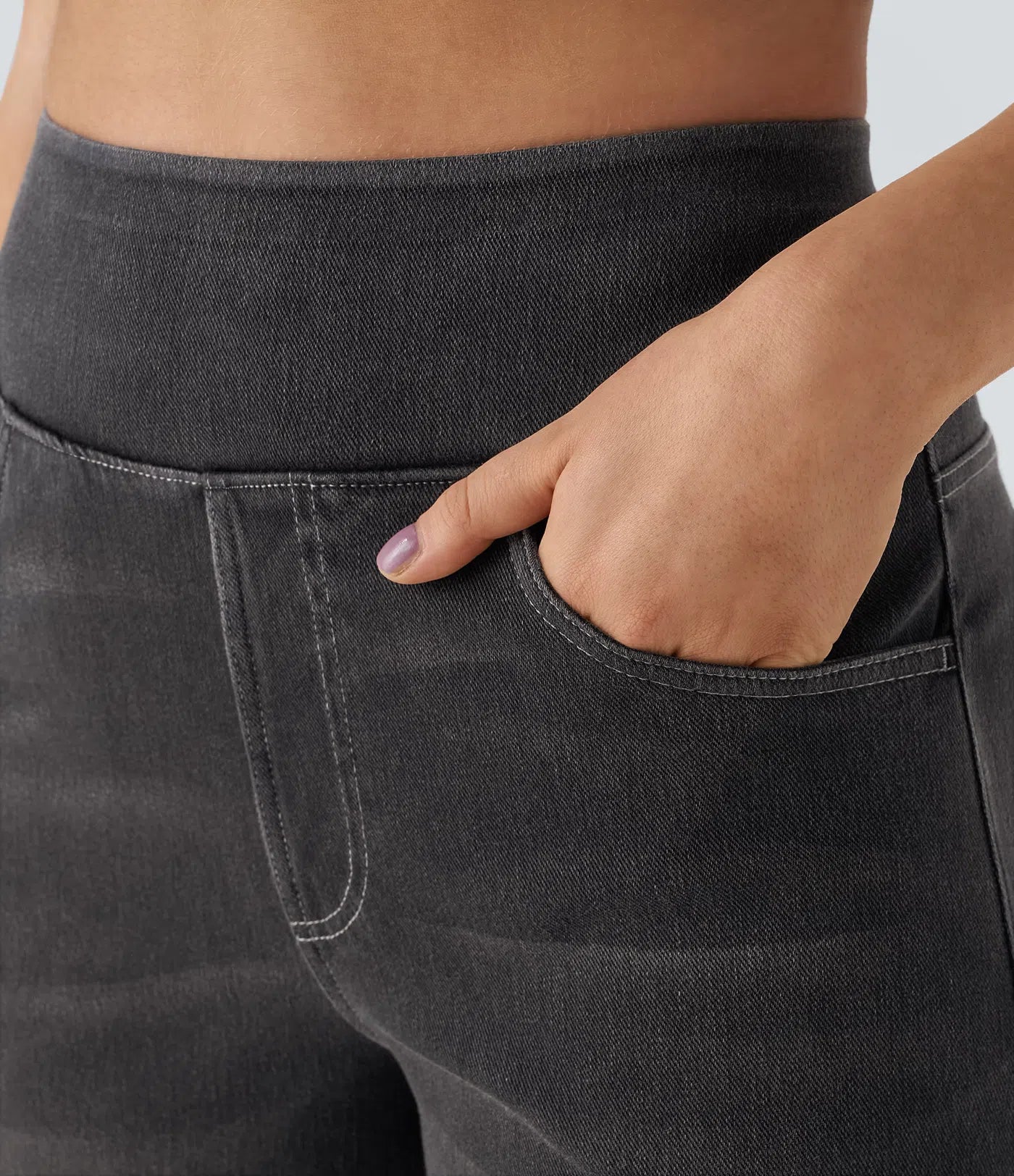 Éva - Pantalon taille haute confortable