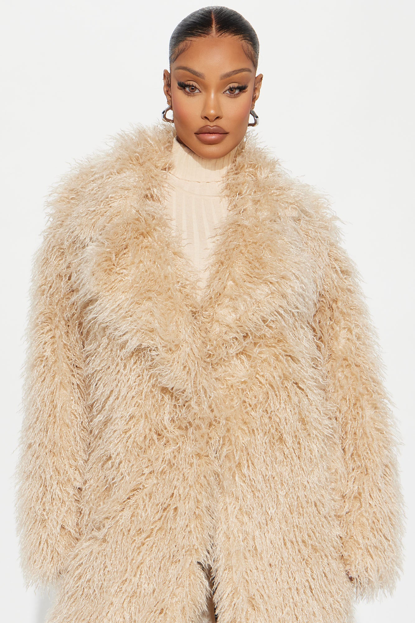 Manteau Trench en Fausse Fourrure Nikita - Tan