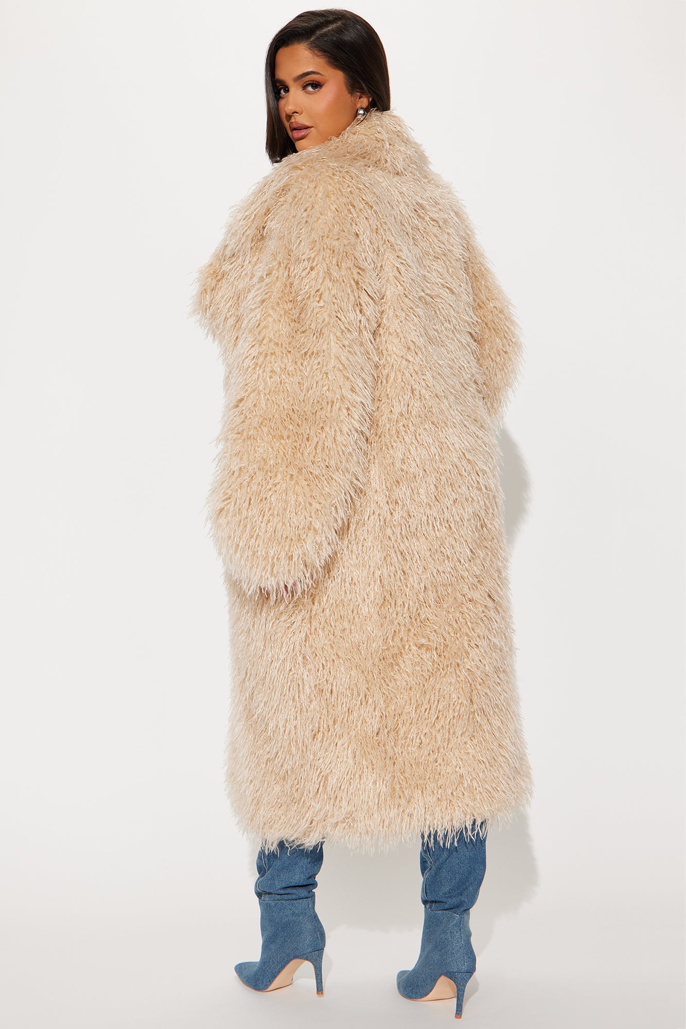 Manteau Trench en Fausse Fourrure Nikita - Tan