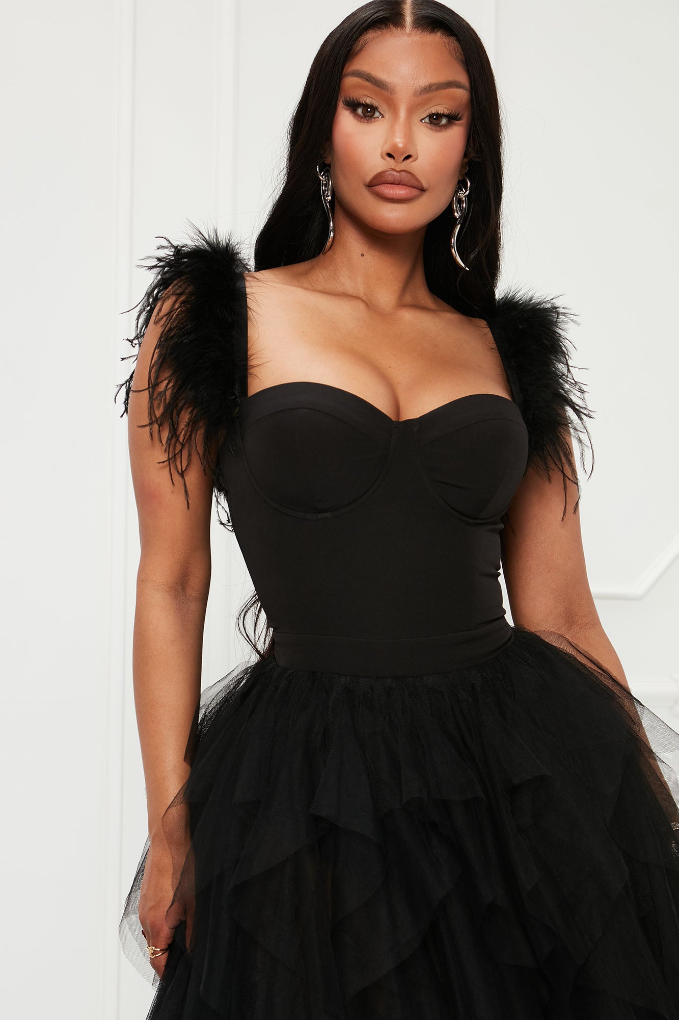 Robe Maxi en Tulle Camilla - Noir