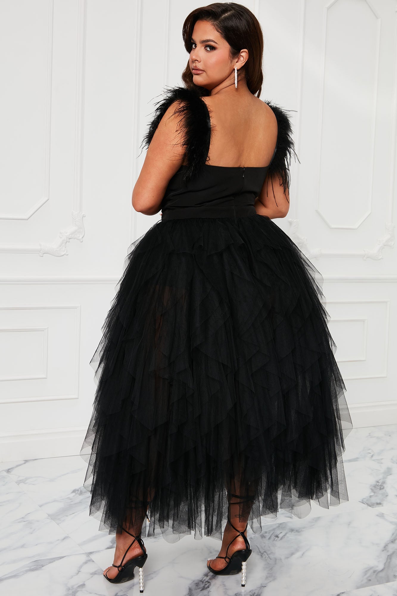 Robe Maxi en Tulle Camilla - Noir