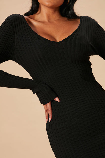 Robe Tricot Kallan - Noir