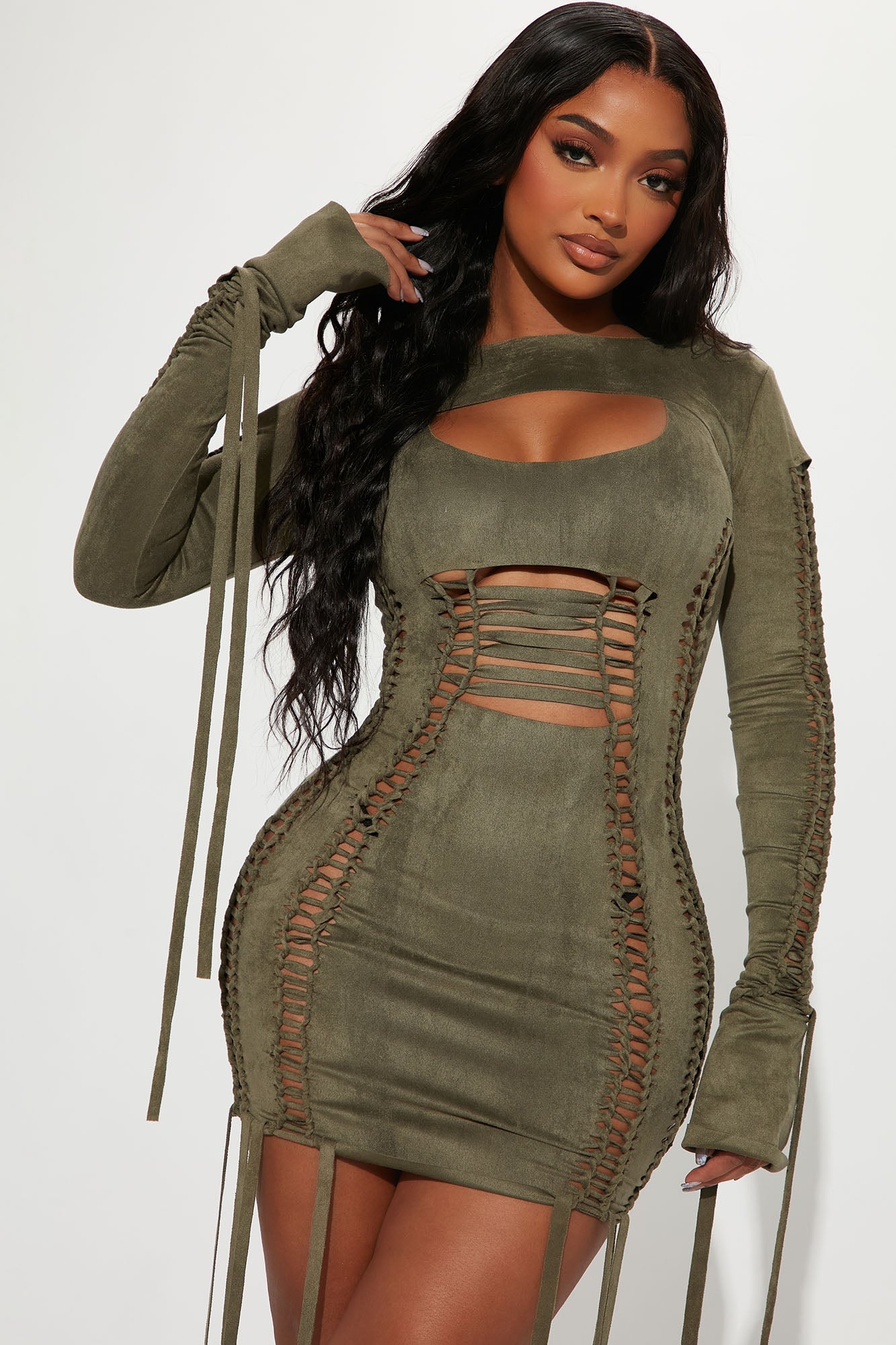 Ensemble Robe Mini Yovanna - Olive