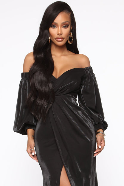 Robe Maxi Pas Prête Pour Vous - Noir