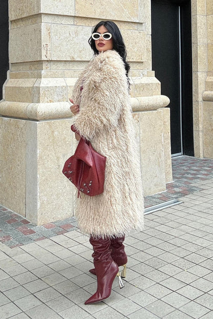 Manteau Trench en Fausse Fourrure Nikita - Tan