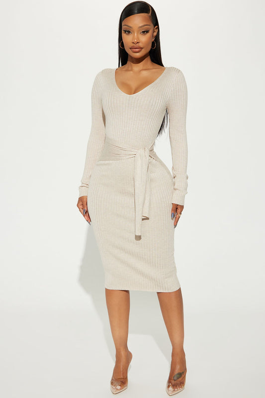 Robe Midi Pull Marisa - Avoine