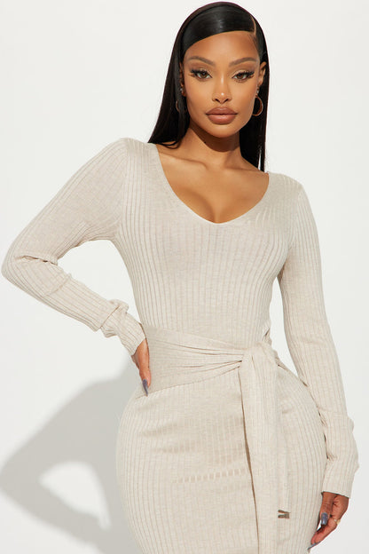 Robe Midi Pull Marisa - Avoine