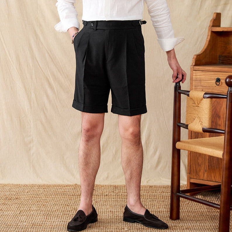 Bermudas Plissées en Seersucker à Gaufres Cagliari