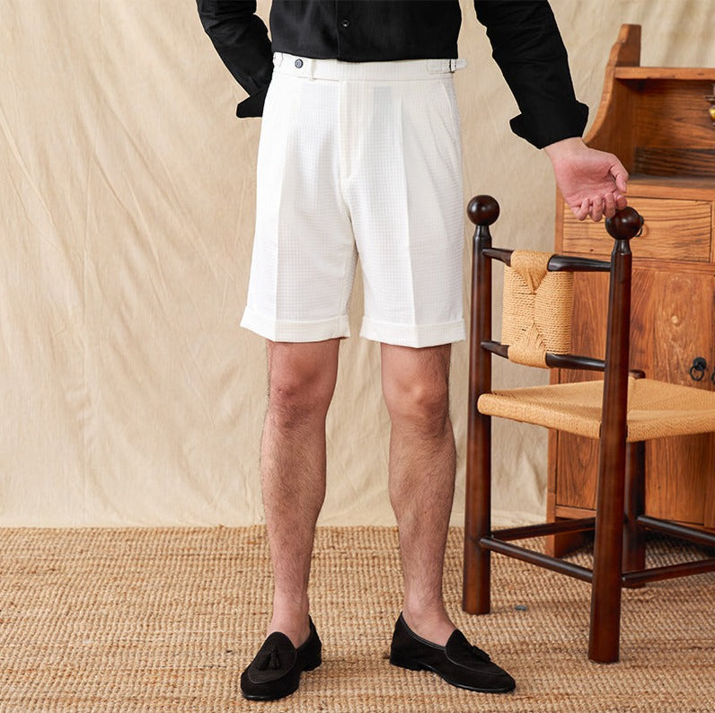 Bermudas Plissées en Seersucker à Gaufres Cagliari