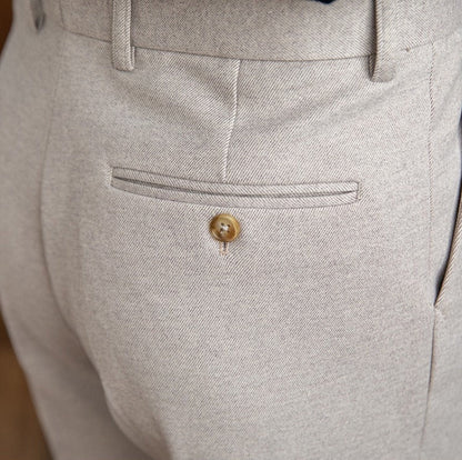 Pantalon droit en feutre de laine Bristol