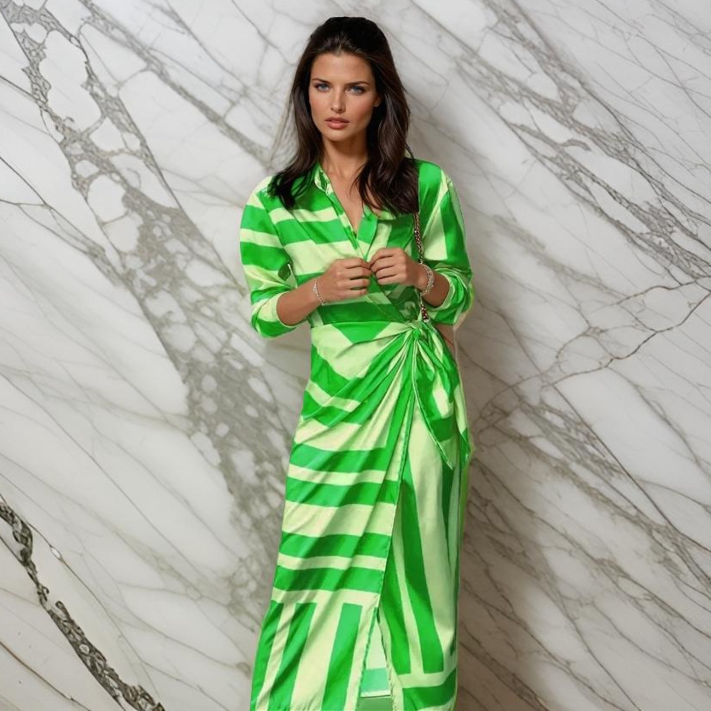 Amira™ | Robe Portefeuille Imprimée