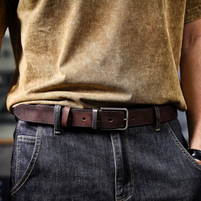 La Ceinture en Cuir Pleine Fleur Buckhorn