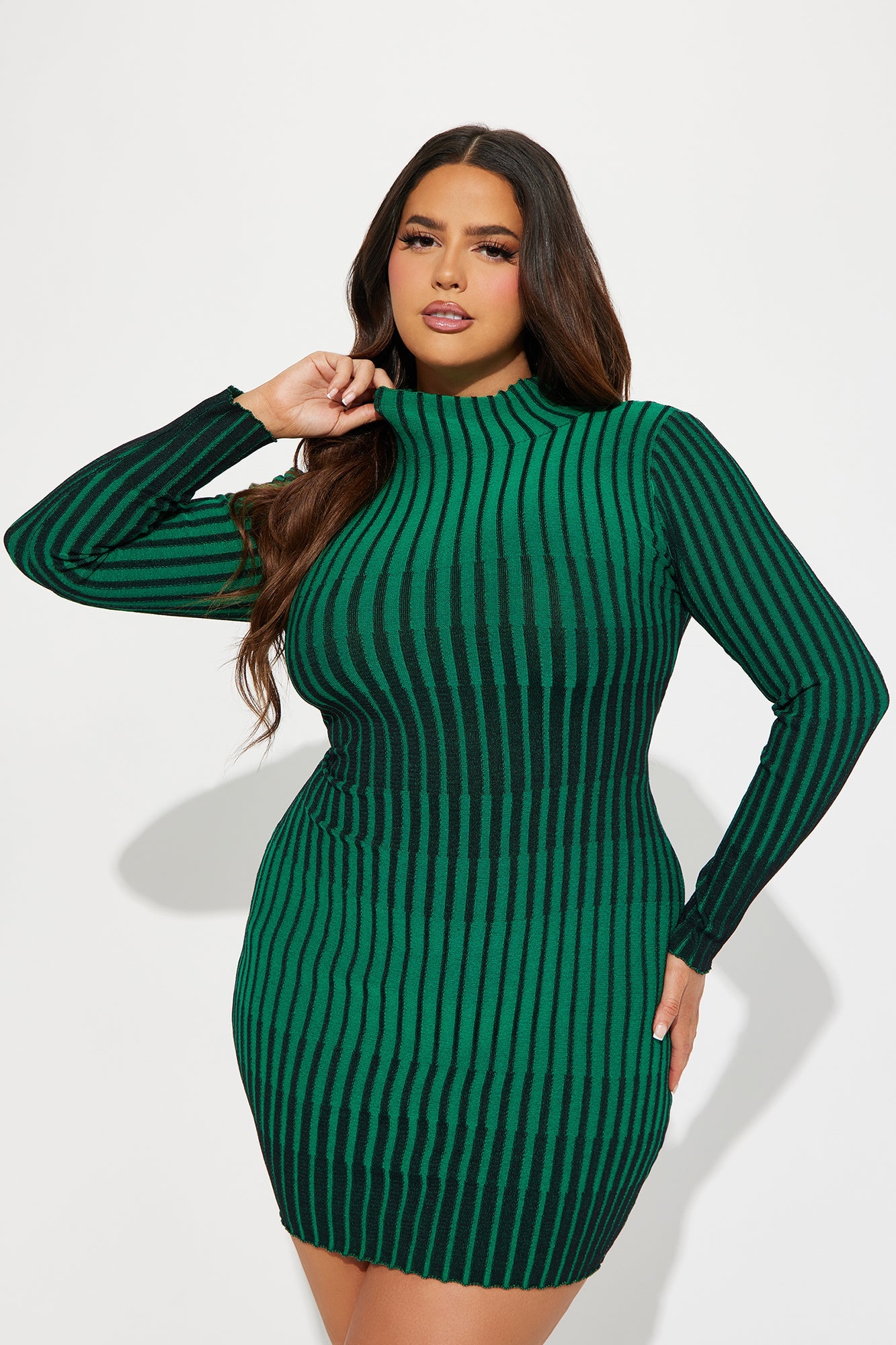 Robe Mini Pull Layla - Verte