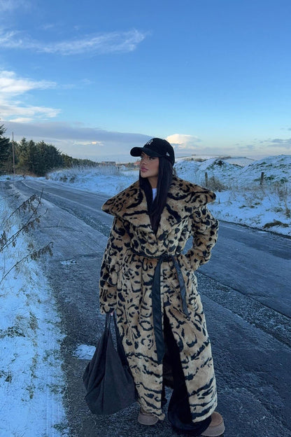 Manteau en Fourrure Synthétique Have It On Lock - Marron/combo