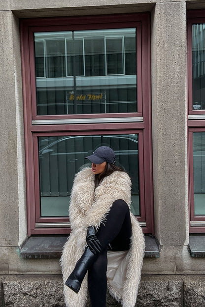 Manteau Trench en Fausse Fourrure Nikita - Tan