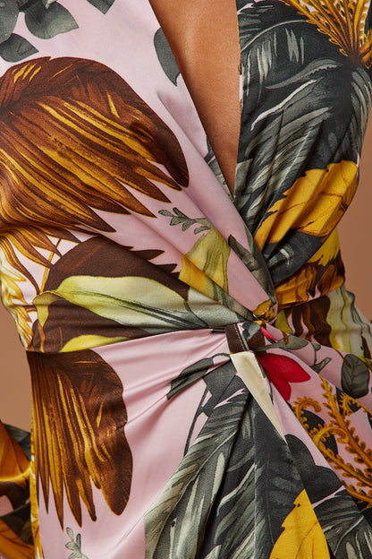 Robe Maxi Satin Floral Teresa - Multi Couleur