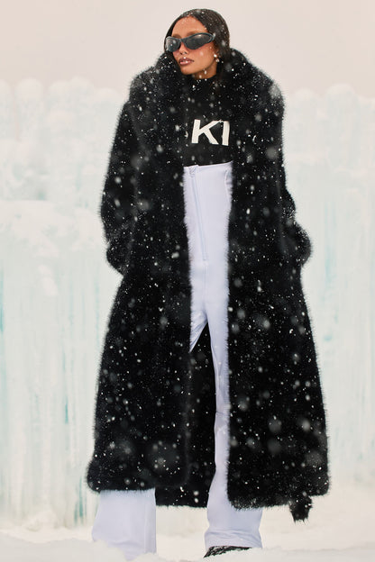 Manteau en Fausse Fourrure Madison - Noir