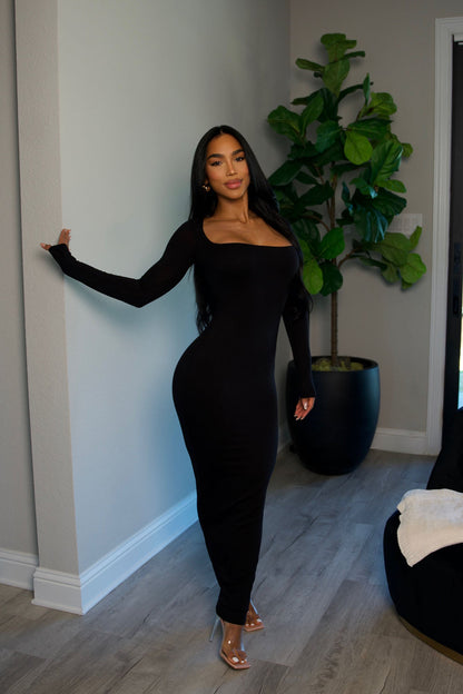 Robe Maxi Lisse Snatched Athena - Noir