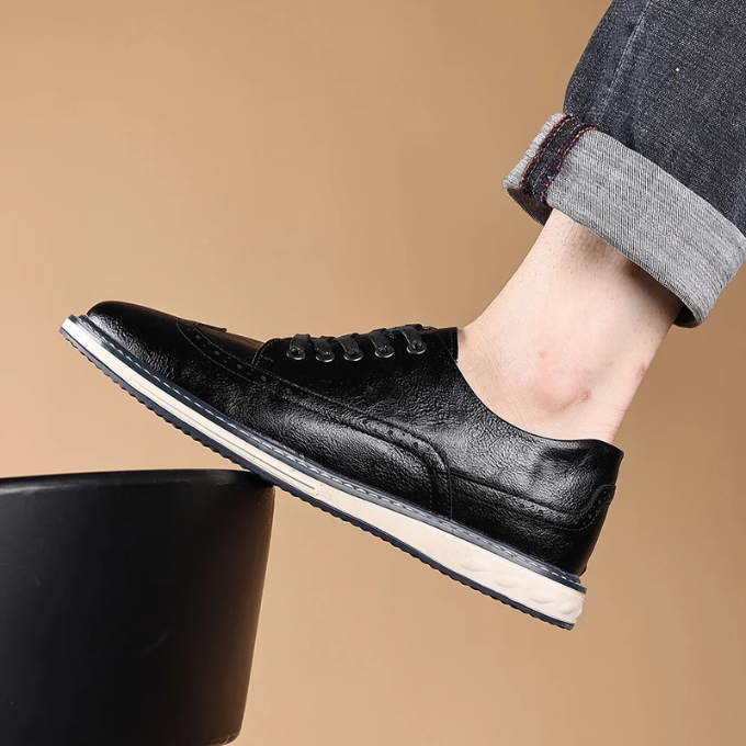 La Botte Basse en Cuir Véritable