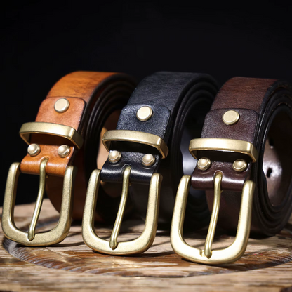 Ceinture en cuir pleine fleur Harlan