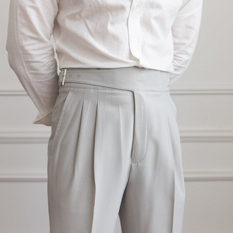 Pantalon droit plissé Gurkha Capri