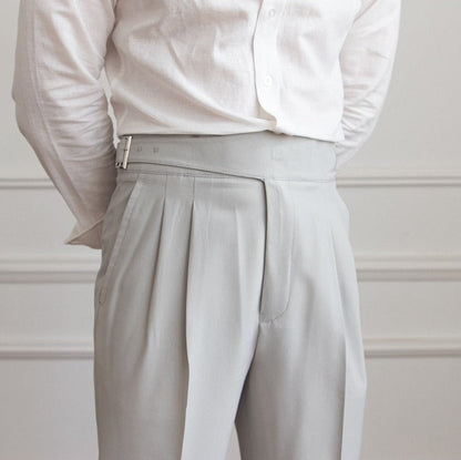 Pantalon droit plissé Gurkha Capri