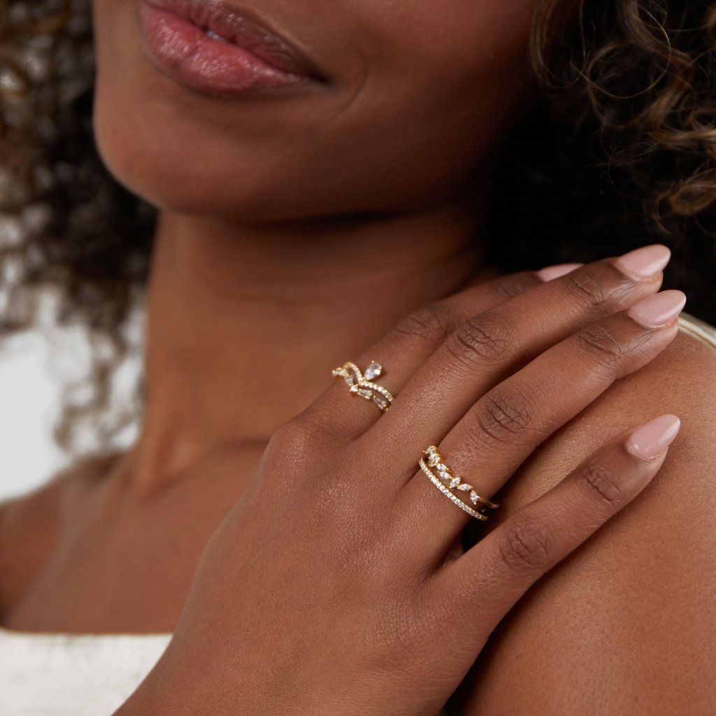 Aura - Bague en cristal élégante