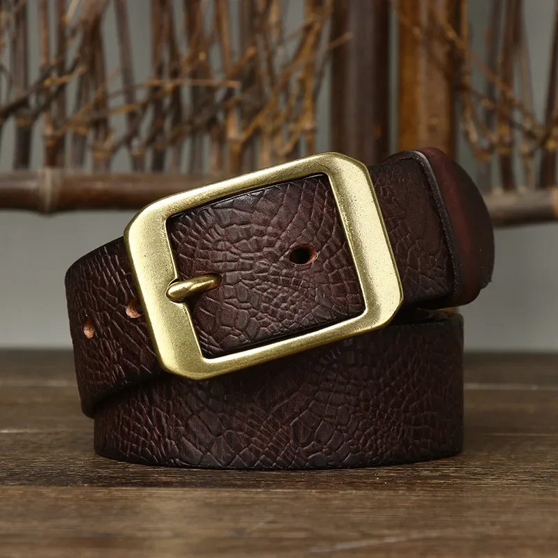 Ceinture en cuir de vache artisanale faite à la main
