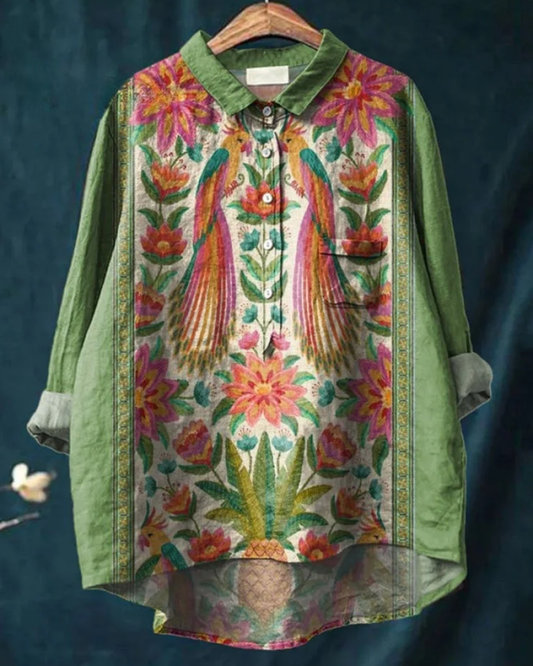 Edwina | Blouse à Boutons Bloom