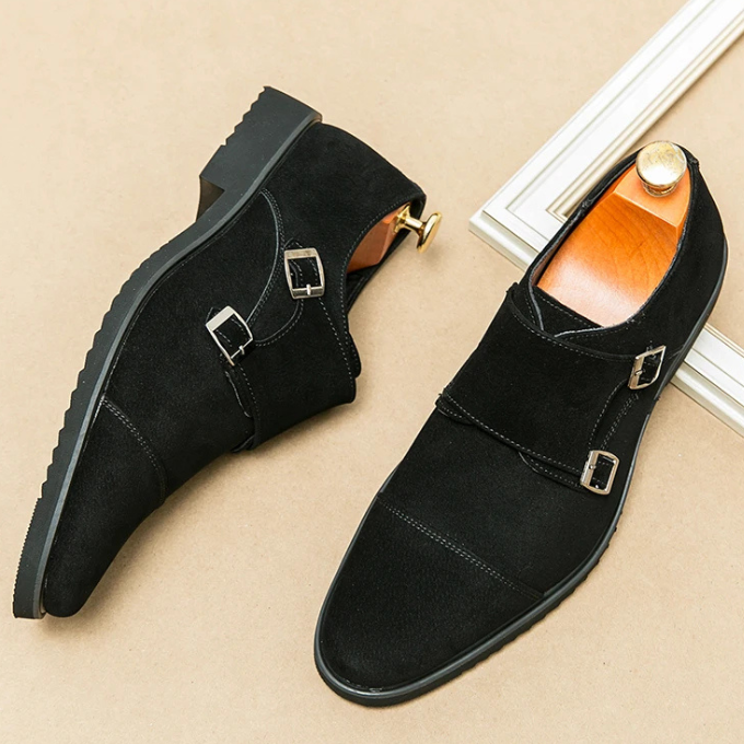 La Chaussure Monk Strap en Daim