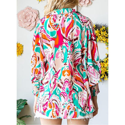 Charie | Blouse Paisley Élégante