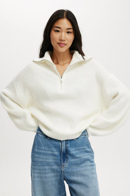 Felicia | Pull Luxe à Zip Demi