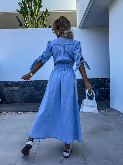 Ivanka™ | Robe en Denim Lumineuse