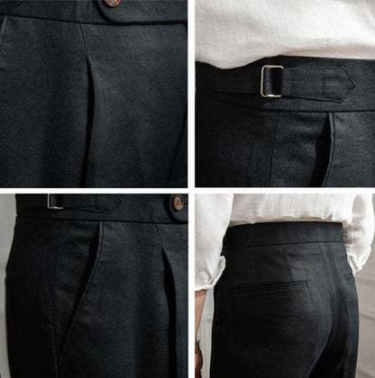 Pantalon en Lin Plissé Monte Carlo