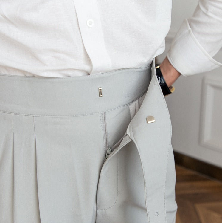 Pantalon droit plissé Gurkha Capri
